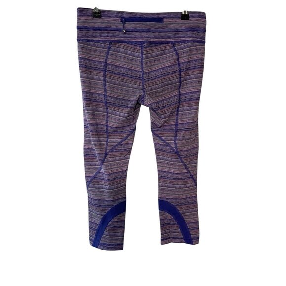 LULULEMON Inspire Tight Space Dye Twist Iris Flower Pink Shell Crop Leggings 8 - Picture 5 of 9